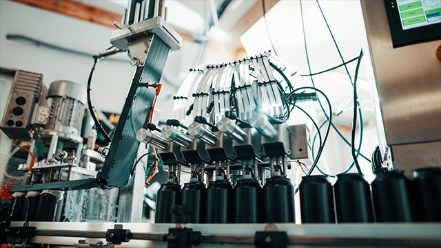 Rozvody a technológia plniacej linky
